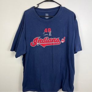 CLEVELAND INDIANS Tshirt Travis Hafner #48 Pronk MLB Lee sport adult size XL.